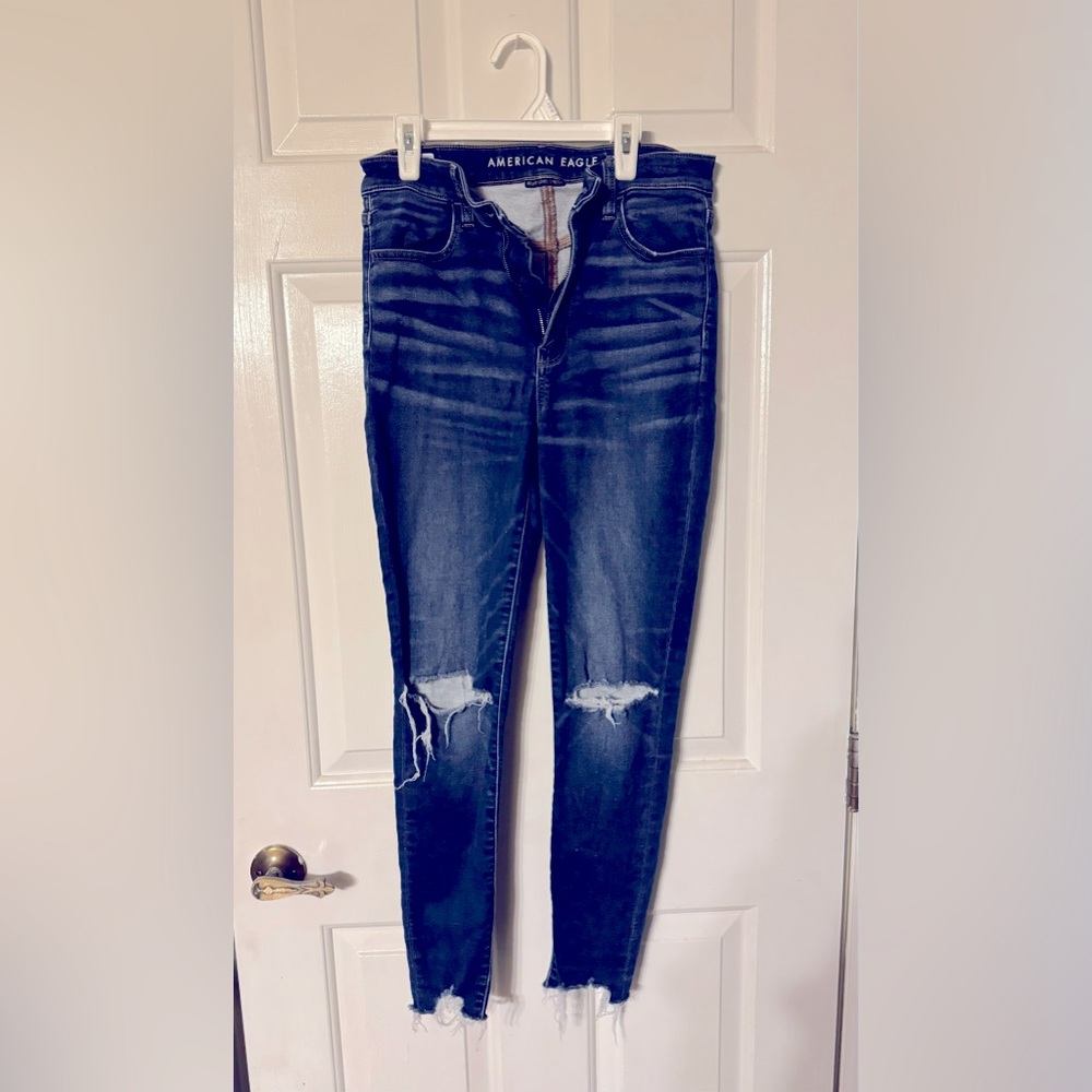 American Eagle super high rise jegging regular length size 8